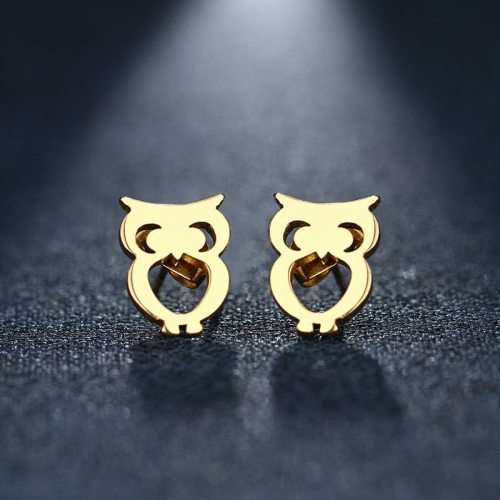Titanium Owl Stud Earrings **R 279** (SILVER)