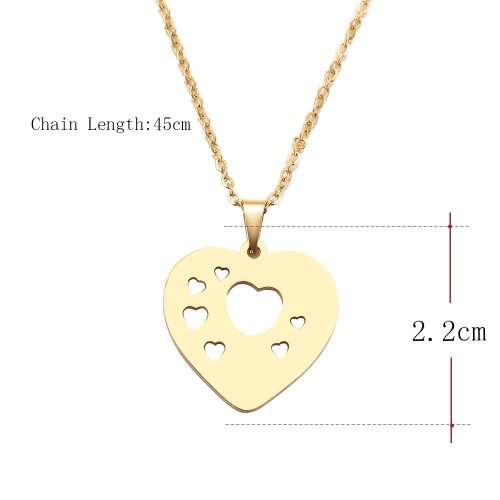 Titanium "Heart in Hearts" Necklace **R 699** (SILVER)