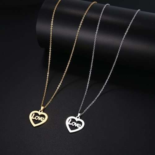 Titanium "Love Heart" Necklace 45 cm **R 899** (SILVER)