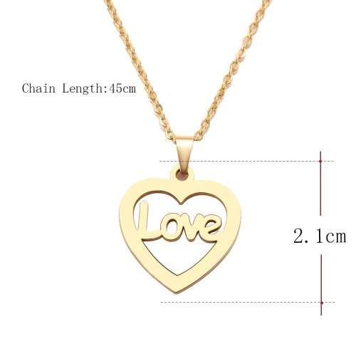 Titanium "Love Heart" Necklace 45 cm **R 899** (SILVER)