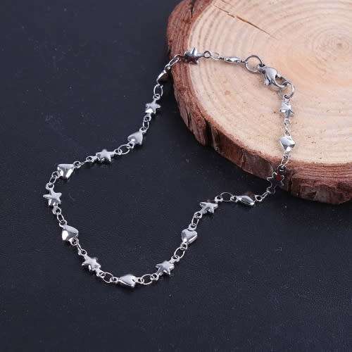 Titanium Hearts & Stars Bracelet 22 cm **R 899** (SILVER)