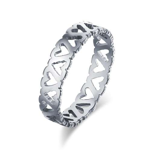 Titanium Heart Ring Size 10 US *R 999* SILVER