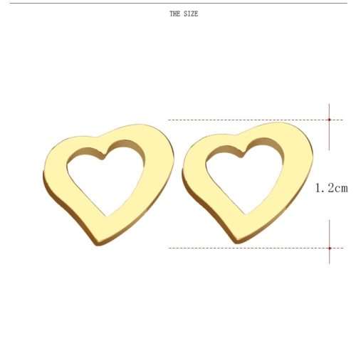 Titanium Heart Stud Earrings **R 279** (SILVER)
