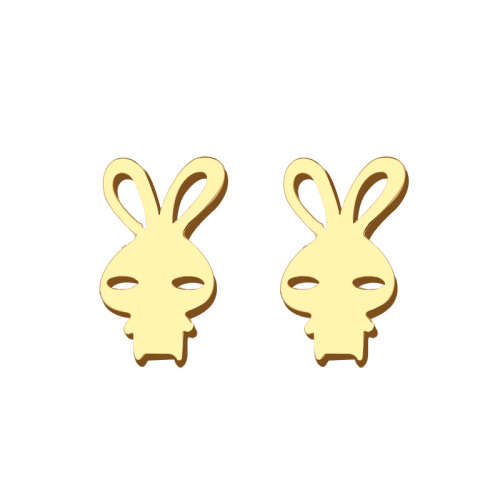 Titanium "Crazy Bunny" Stud Earrings **R 279** (SILVER)