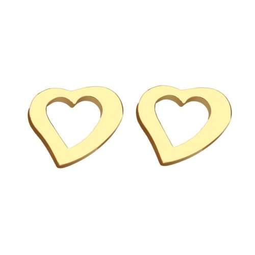 Titanium Heart Stud Earrings **R 279** (SILVER)