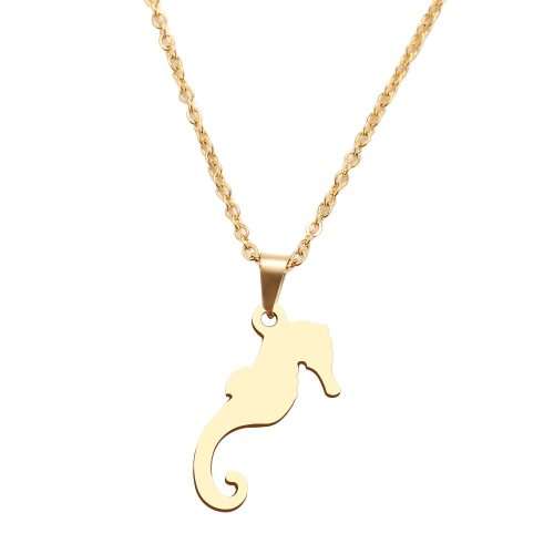 Titanium "Sea Horse" Necklace 45 cm R* 599** (SILVER)