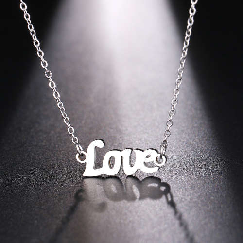 Titanium "Love" Necklace 45 cm *R 599* (SILVER)