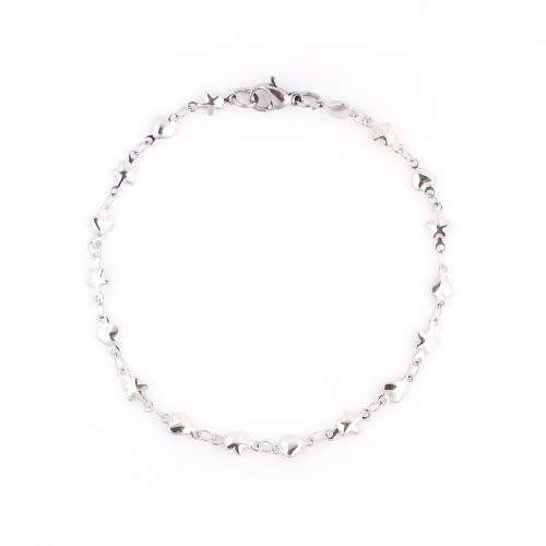 Titanium Hearts & Stars Bracelet 22 cm **R 899** (SILVER)