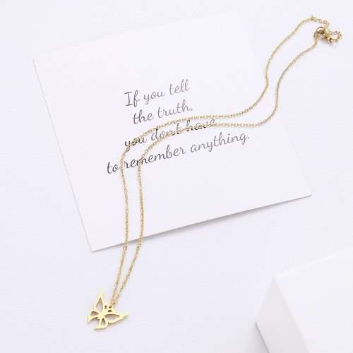 Titanium *Butterfly* Necklace 45 cm (SILVER) *R 599*