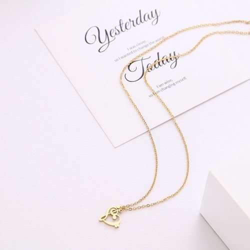 Titanium *Music Note Heart* Necklace 45 cm (SILVER&GOLD) *R 599*
