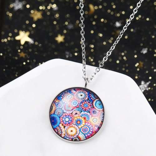 Titanium "Flower Power**Necklace 45 cm R 599** (SILVER)