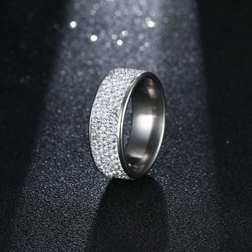 TITANIUM (NEVER FADE) Ring With Simulated Diamonds (GOLD ONLY)