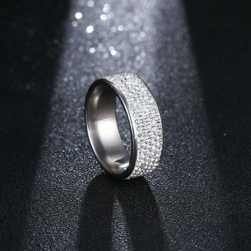 Retail Price: R 2 999 Titanium Ring With Simulated Diamonds GOLD Size 10 US