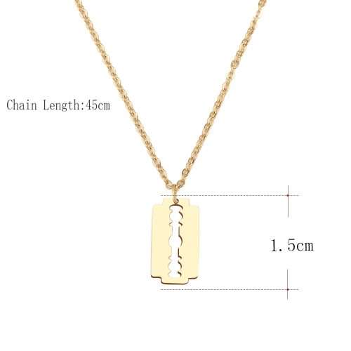 Titanium "Blade" Necklace 45 cm *R 599* (SILVER&GOLD)