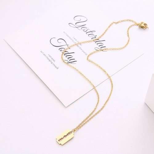 Titanium "Blade" Necklace 45 cm *R 599* (SILVER&GOLD)