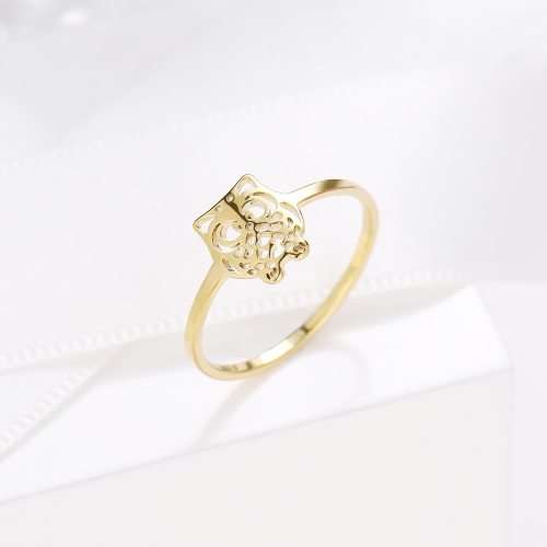 Titanium Owl Ring Size 9 US *R 599* (SILVER)