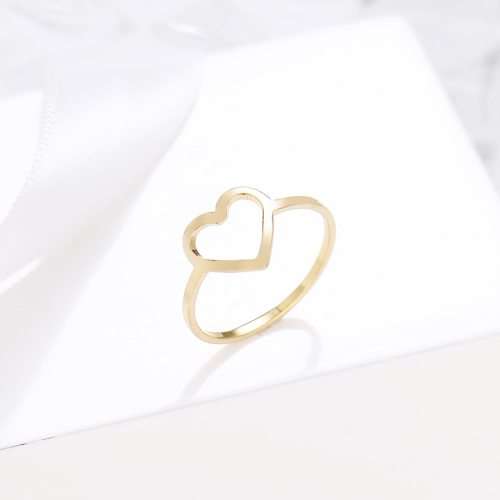 Titanium Heart Ring Size 9; 10 US *R 599* (SILVER)