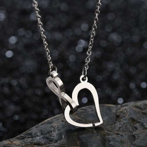 Titanium Heart Infinity Necklace 45 cm *R 899* SILVER