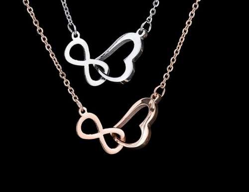 Titanium Heart Infinity Necklace 45 cm *R 899* SILVER