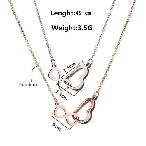 Titanium Heart Infinity Necklace 45 cm *R 899* SILVER