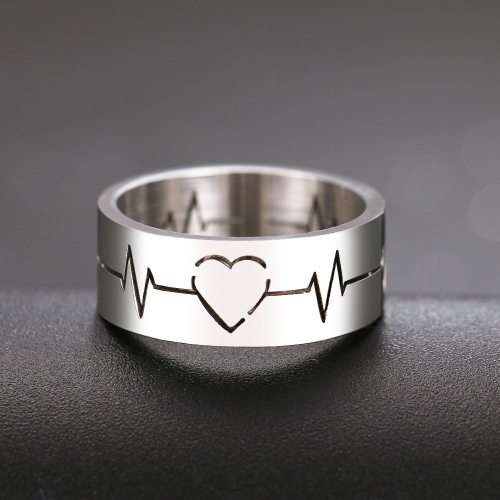 RETAIL PRICE R 899 Titanium Heartbeat Ring Size 8 US  (GOLD)