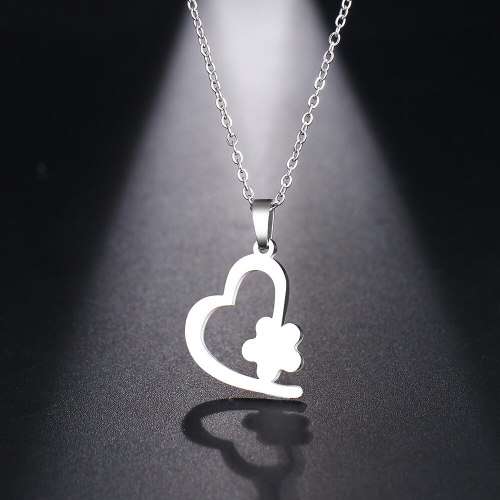 Titanium "Heart" Necklace 45 cm R 699** (SILVER & GOLD)