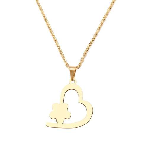 Titanium "Heart" Necklace 45 cm R 699** (SILVER & GOLD)