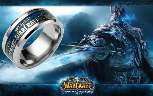 Official "World of Warcraft" Collect-able  Ring Size 10 US *R 599* (SILVER AND BLUE)