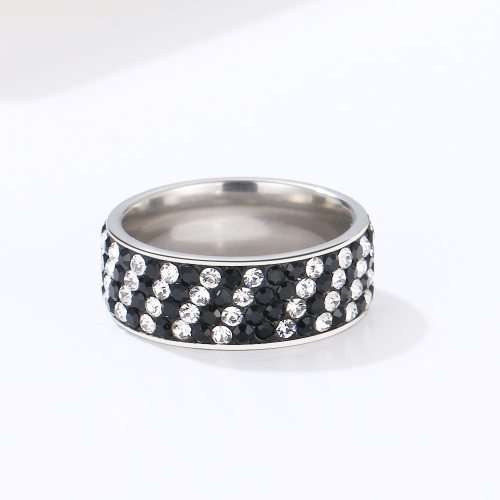 Titanium  Ring With 1.5 ct Simulated Black & White Diamonds **R 999** Size 9 US