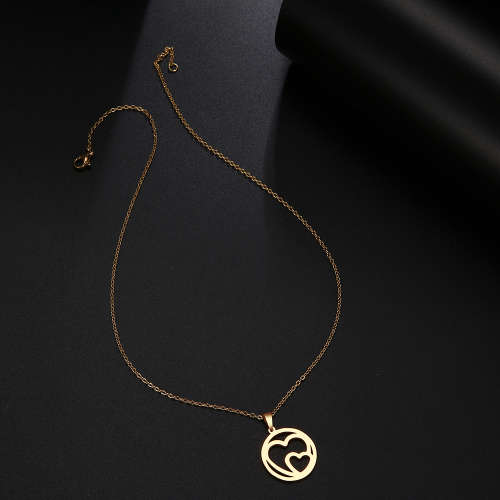 Titanium Heart Necklace 45 cm *R 899* SILVER & GOLD