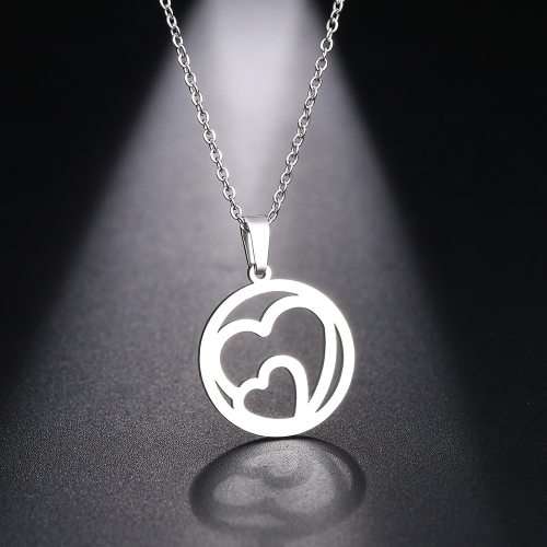 Titanium Heart Necklace 45 cm *R 899* SILVER & GOLD