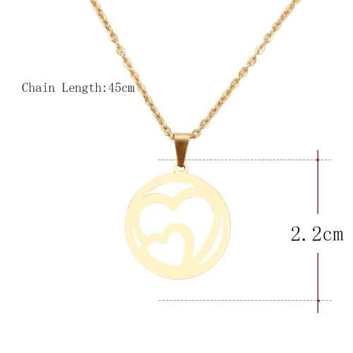 Titanium Heart Necklace 45 cm *R 899* SILVER & GOLD