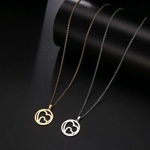 Titanium Heart Necklace 45 cm *R 899* SILVER & GOLD