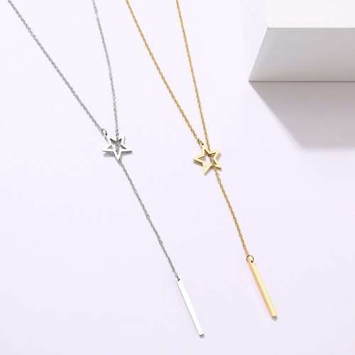RETAIL PRICE: R 999 Titanium Stick & Star Necklace 60 cm  (SILVER ONLY)