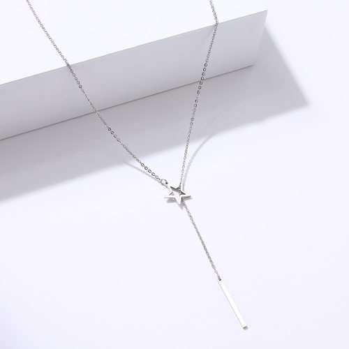 RETAIL PRICE: R 999 Titanium Stick & Star Necklace 60 cm  (SILVER ONLY)