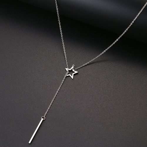 RETAIL PRICE: R 999 Titanium Stick & Star Necklace 60 cm  (SILVER ONLY)