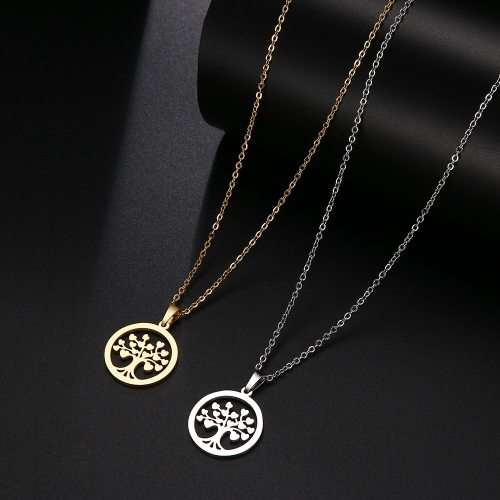 RETAIL PRICE:R1 599 NEVER FADE) Titanium "Tree Of Life" Necklace  45 cm (SILVER ONLY)