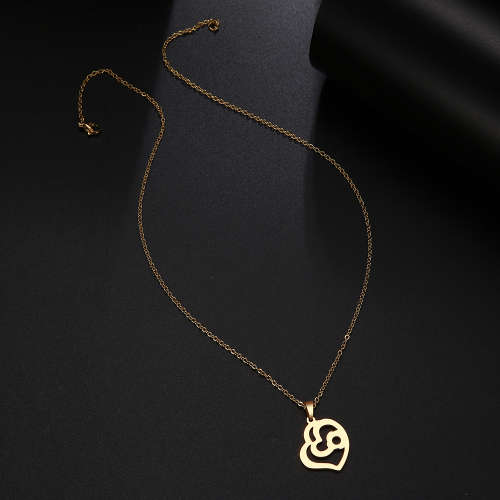 Titanium Heart  Necklace 45 cm **R 899** (SILVER & GOLD)