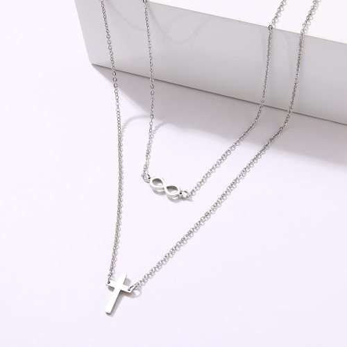 Titanium "Infinity Cross" Necklace 60 cm **R 899** (GOLD)