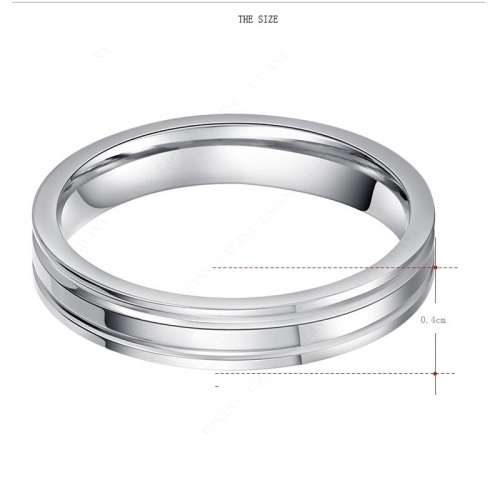 Titanium Ring  **R 899** (SILVER) Size 10 US