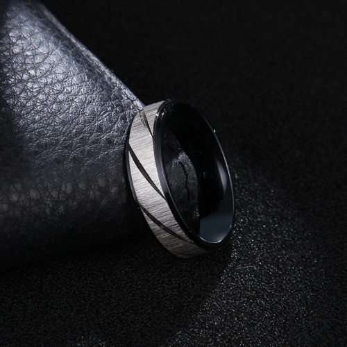 RETAIL PRICE: R 1 099 Titanium Ring Two Tone 8 mm (BLUE) Size 11 US