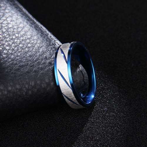 RETAIL PRICE: R 1 099 Titanium Ring Two Tone 8 mm (BLUE) Size 11 US
