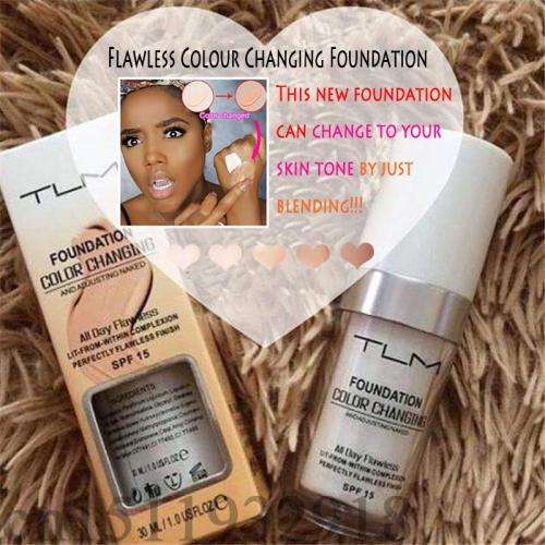 RETAIL PRICE: R 980 TLM Color Changing Foundation Liquid 30 ml