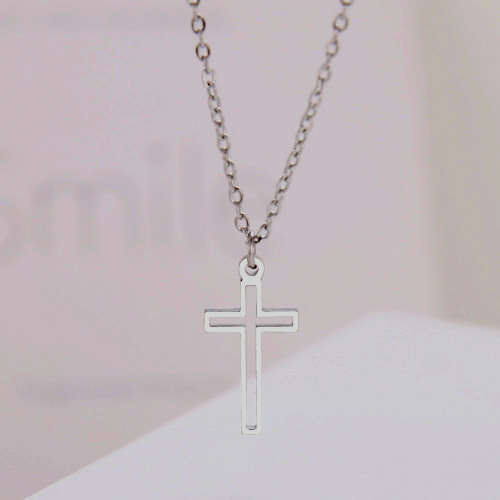 Titanium Cross Necklace **R 699** 45 cm (SILVER)