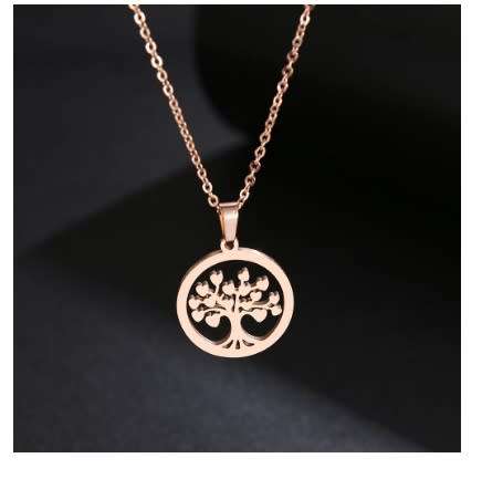 RETAIL PRICE:R1 599 NEVER FADE) Titanium "Tree Of Life" Necklace  45 cm (SILVER ONLY)