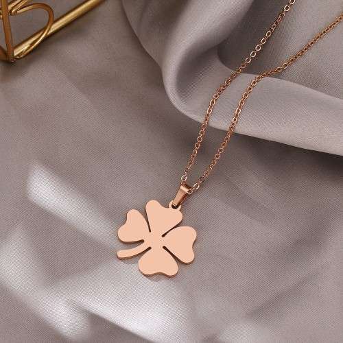 Retail Price: R 999 Titanium 4-Leaf Clover Necklace  45 cm (ROSE GOLD ONLY)
