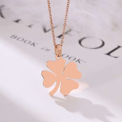 Retail Price: R 999 Titanium 4-Leaf Clover Necklace  45 cm (ROSE GOLD ONLY)