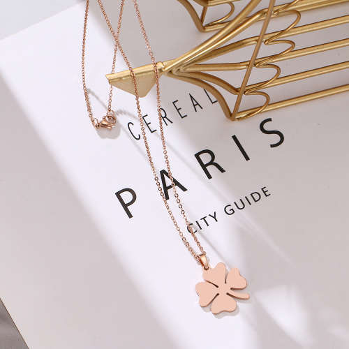 Retail Price: R 999 Titanium 4-Leaf Clover Necklace  45 cm (ROSE GOLD ONLY)