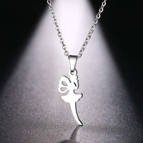 RETAIL PRICE: R 899 Titanium Elegant  Fairy Necklace 45 cm (SILVER ONLY)