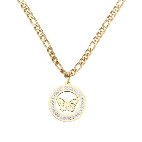 TITANIUM (NEVER FADE) Butterfly Necklace 50 cm (SILVER ONLY)